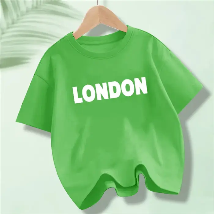 T-Shirt en Coton à Manches Courtes pour Enfant Garçon et Fille