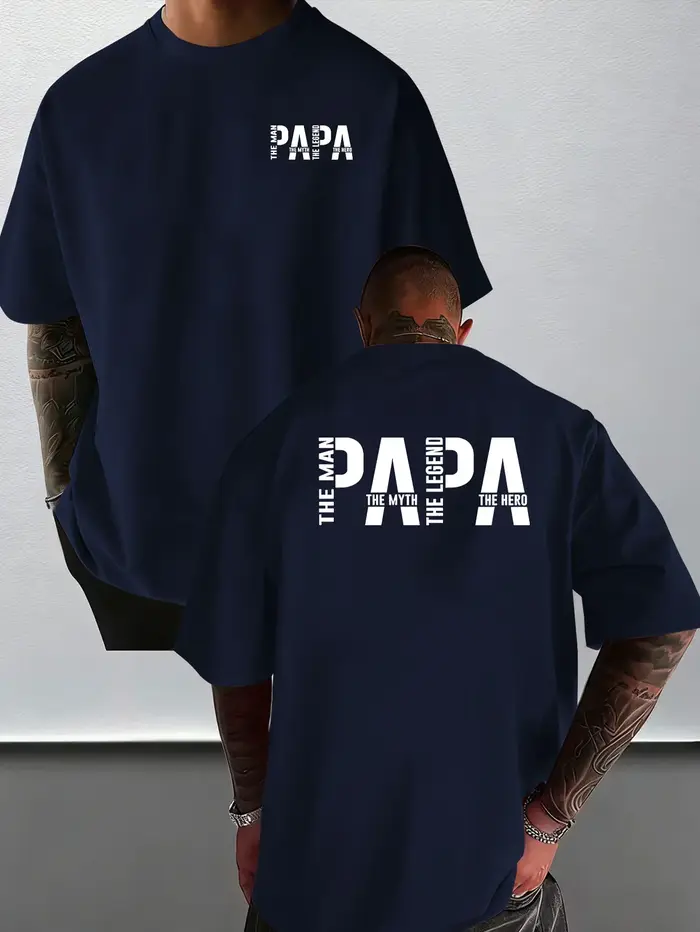T-shirt pour homme 100% coton avec design « Dad Man Myth Legend »