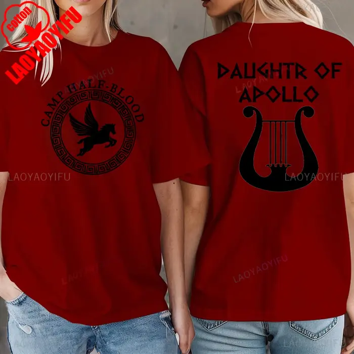 Camp demi-sang mythologie grecque fille graphique t-shirts été femme homme mode décontracté extérieu