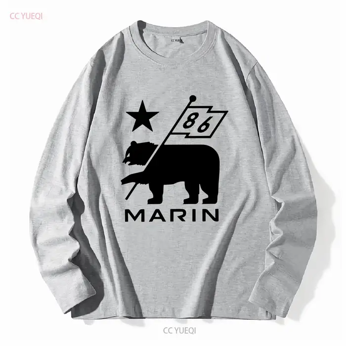 Marin Bikes vélo t-shirt manches longues ou courtes vintage haut délavé pour un usage quotidien respirant graphique élégant unisexe décontracté