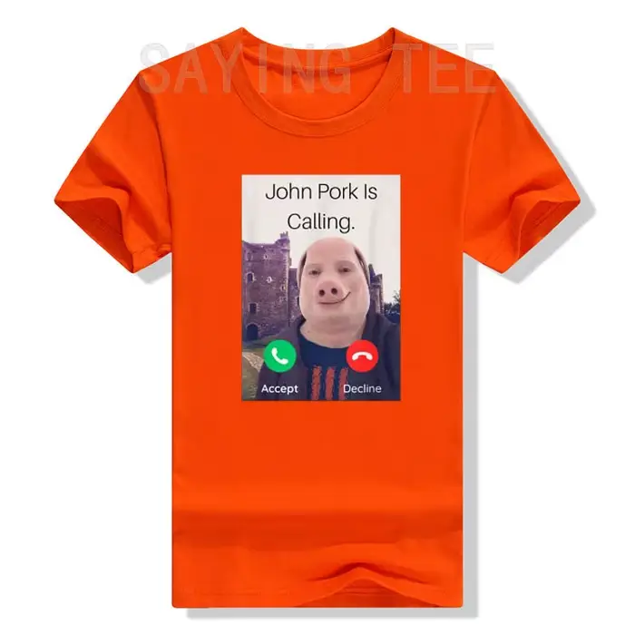 John Pork Is Calling answer and Phone T-Shirt