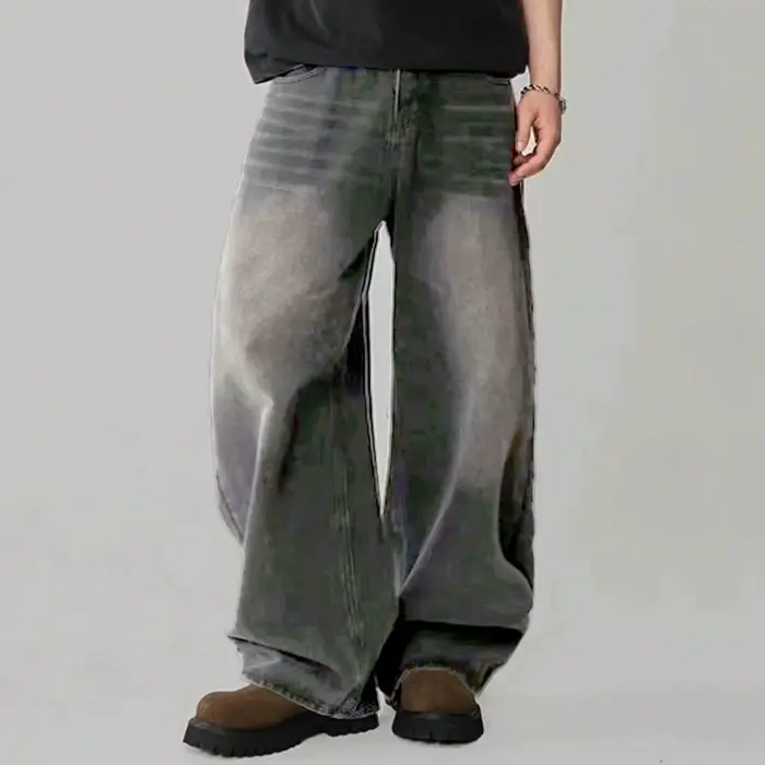 Jean pour homme toutes saisons, version coréenne, pantalon décontracté pour étudiant, coupe droite a