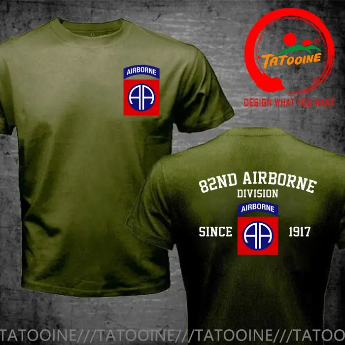 Armée américaine 82nd Airborne T-Shirt hommes mode T-Shirt à la mode vêtements décontractés été T-Sh