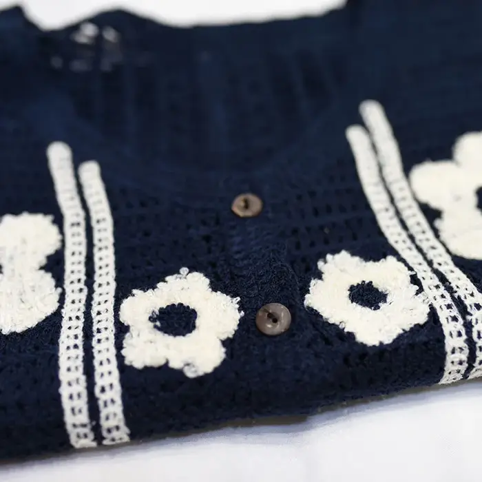 Débardeur en Crochet à fleurs pour femmes et adolescentes
