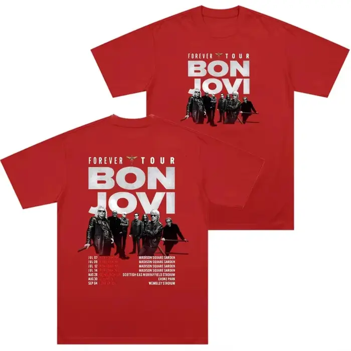 T-shirts Bon Jovi Forever Tour pour hommes