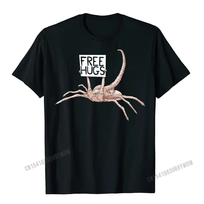 Câlins gratuits drôle Facehugger Aliens T-Shirt Harajuku coton T-Shirt confortable Hip Hop Design ha