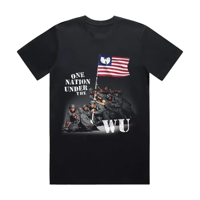 T-shirt ample à manches courtes rétro américain du groupe hip-hop Wu-Tang Clan pour hommes et femmes