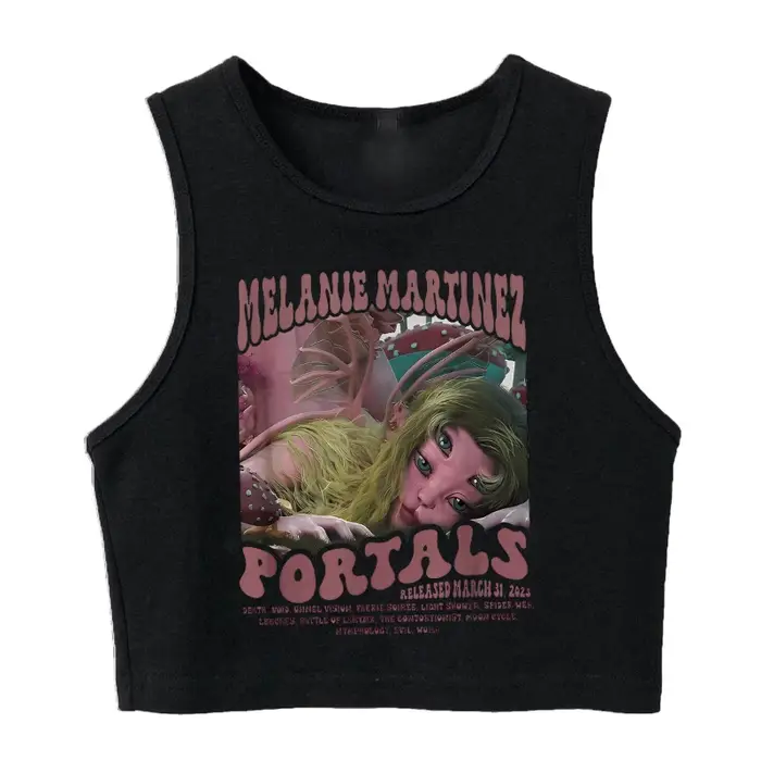T-shirt court gothique Melanie Martinez pour femme, streetwear, vintage, humoristique, comique