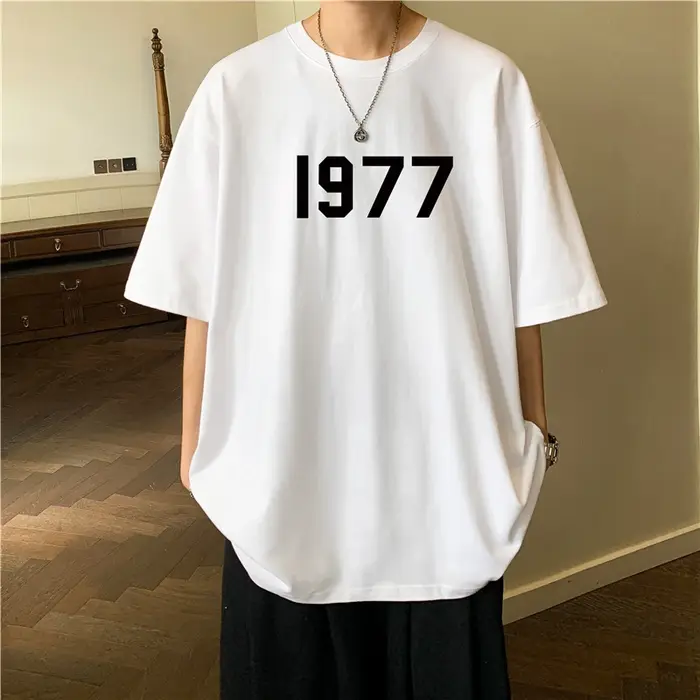 T-Shirt à Manches Courtes 1977 Coton pour Homme et Femme