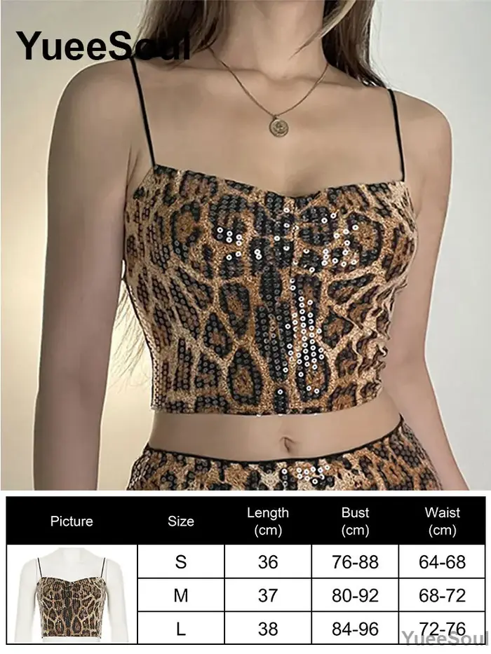 Crop tops marron imprimé léopard
