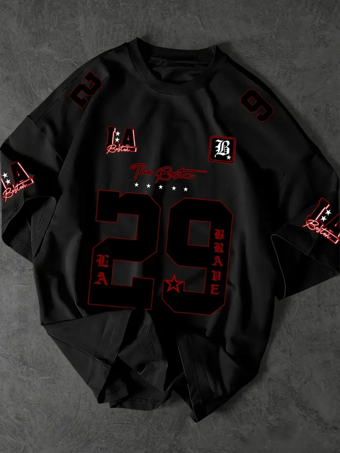 T-shirt streetwear pour homme LA Boston 29