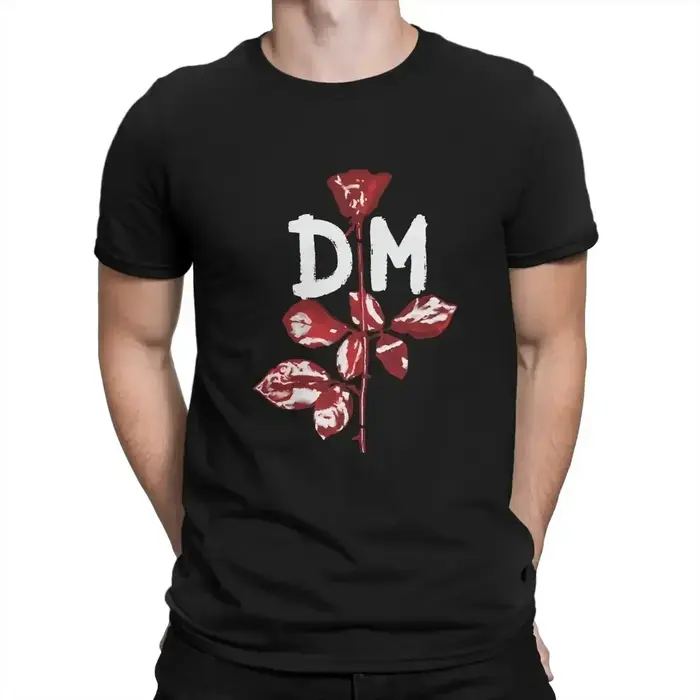 2025 mode hommes T-Shirt vêtements d'été coton col en forme de O T-Shirt groupe de musique Depeche m