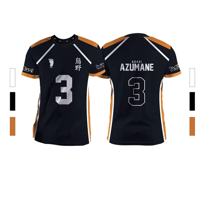 Balck été nouveaux hommes sport mode décontracté confortable respirant volley-ball Anime unisexe à m