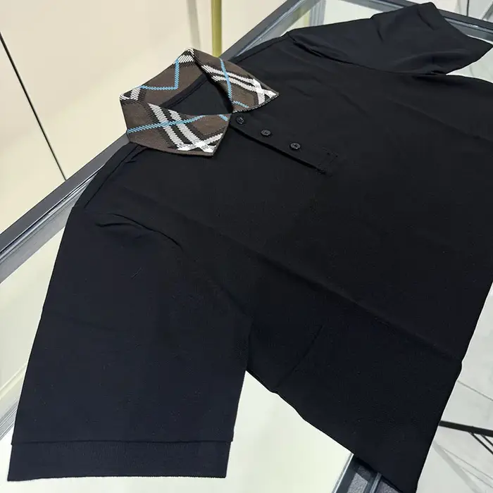 Polo tendance rétro à carreaux pour homme