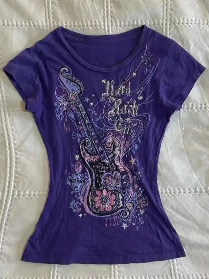 T-shirts courts à manches courtes pour femmes, style Y2K, décontractés, vintage américain, punk goth