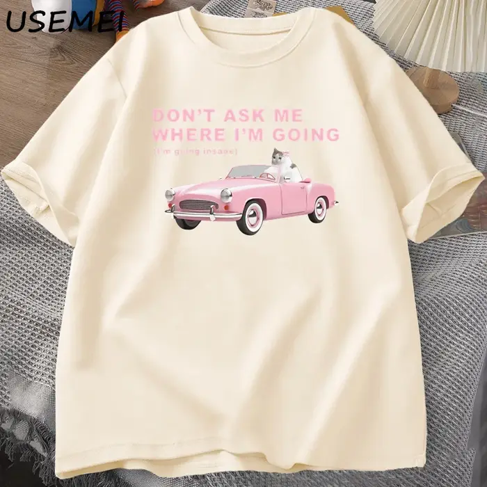 Je vais l'intérieur drôle chat Meme imprimé t-shirts pour hommes femmes stupide laid T-shirt non accru santé mentale