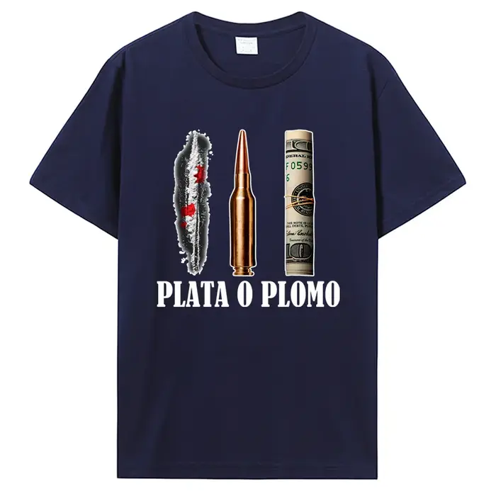T-shirt pour homme, couleur argent ou plomb, EL Patron
