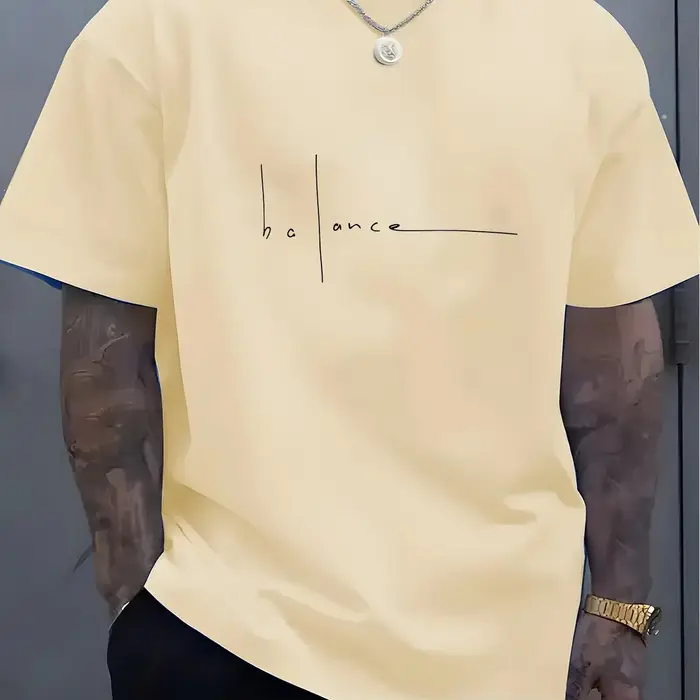 Nouveau T-shirt homme été 2026 tendance décontracté sport ample imprimé 3D lettres col rond manches 