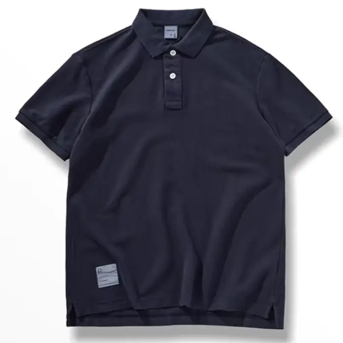 Polo en pur coton polyvalent à la mode avec col, parfait pour l'été