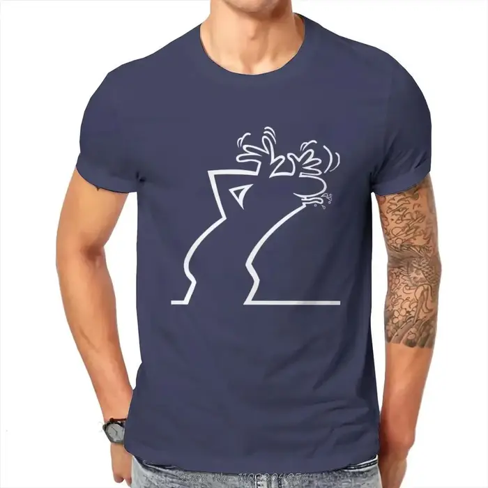 La Linea The Line Osvaldo Cavandoli TV haut homme mode heureuse T-shirt été rue col rond décontracté Camisetas