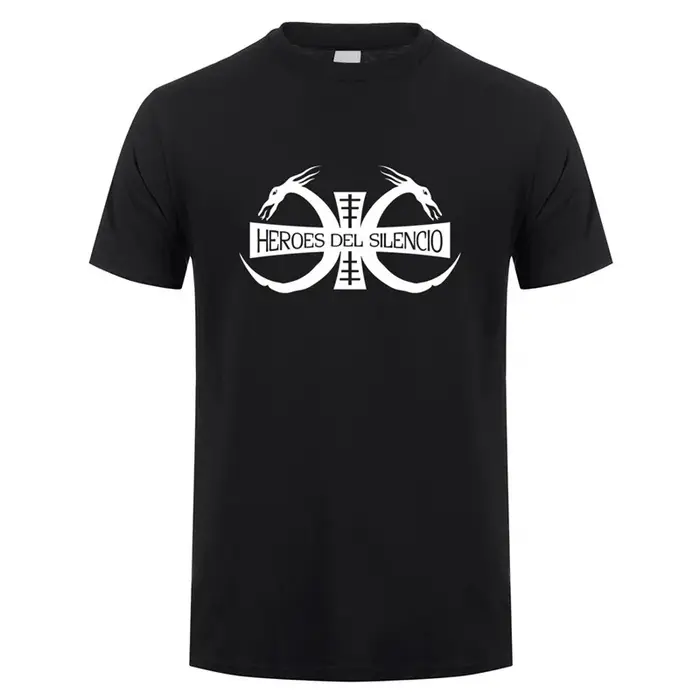 Heroes Del Silencio Rock Band Logo T-Shirts à manches courtes coton décontracté Mans Hip Hop t-shirt LH-266