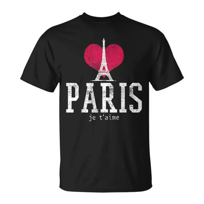 Paris Tour Eiffel motif T-shirt hommes 3d imprimé France t-shirts hauts femmes été décontracté à manches courtes