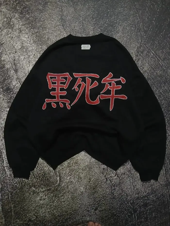 Douze Kizuki fermeture éclair yeux graphique t-shirts Harajuku Vintage à manches longues Style gothique Streetwear Kokushibo Y2k hauts hommes vêtements