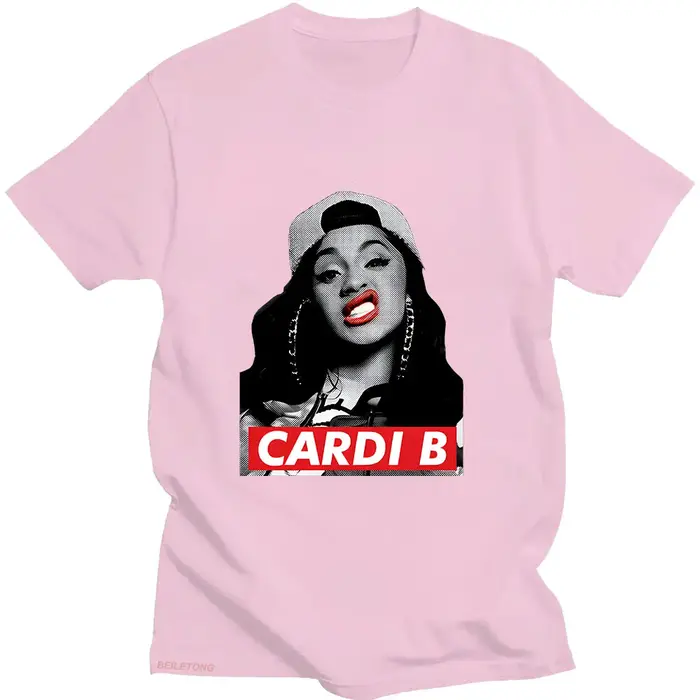 T-shirt Cardi B en coton avec impression graphique