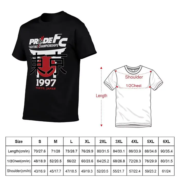 Pride FC Vintage 1997 Tokyo Japon T-shirt à motif graphique créatif
