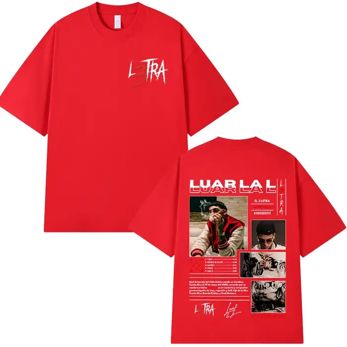Rappeur Moonlight La L Album de musique L3TRA T-shirts hommes femmes Hip Hop mode manches courtes T-