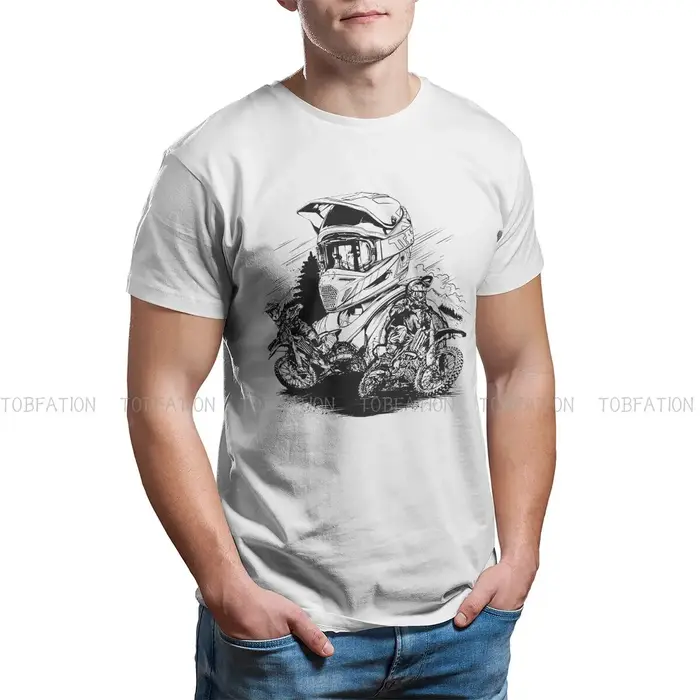 VTT mode t-shirts Enduro Cross moto course mâle Style pur couverture en coton t-shirt col rond surdimensionné