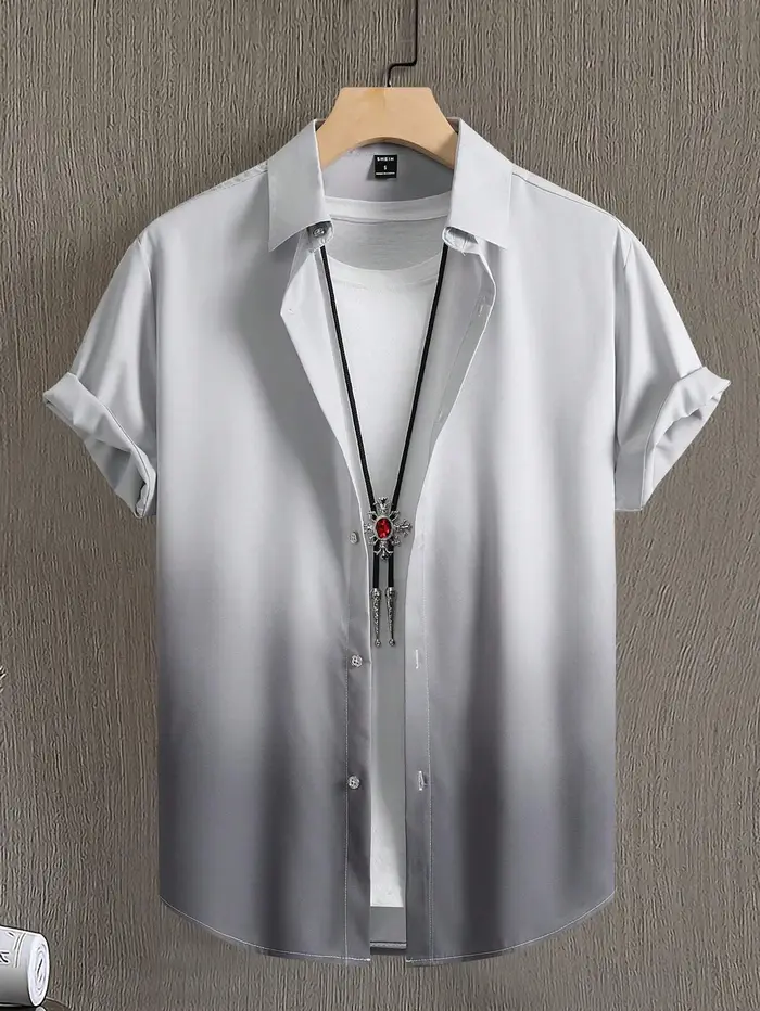 2025 chemise pour hommes vêtements d'été dégradé Design graphique impression 3D chemises à manches c
