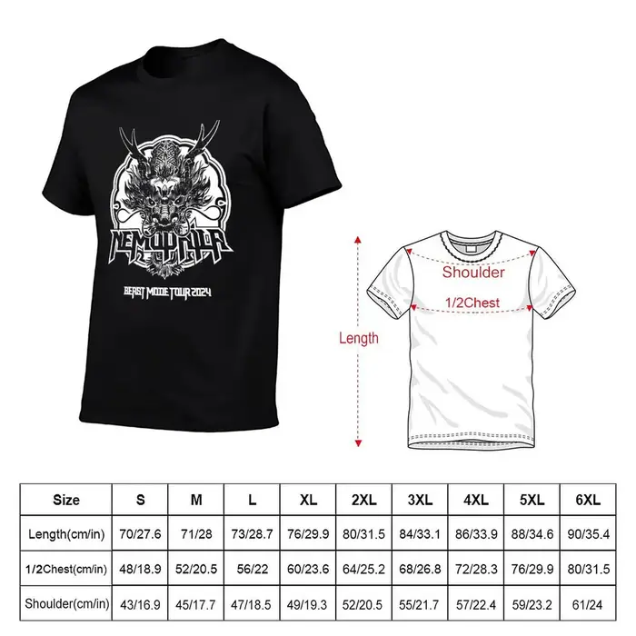 Nemophila Beast Mode T-Shirt noir coton t-shirts graphiques animal prinfor garçons