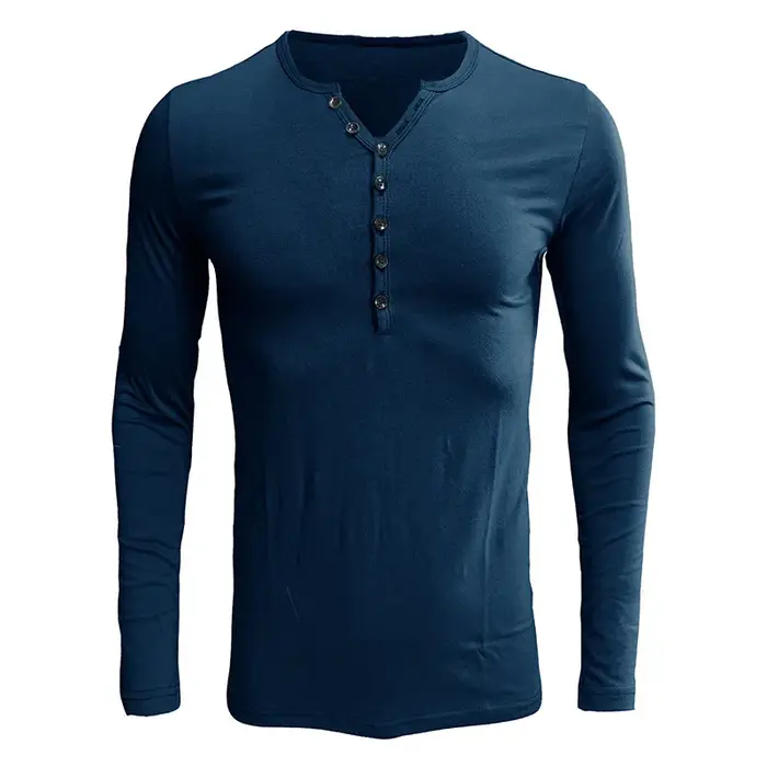 Polo décontracté à manches longues pour homme