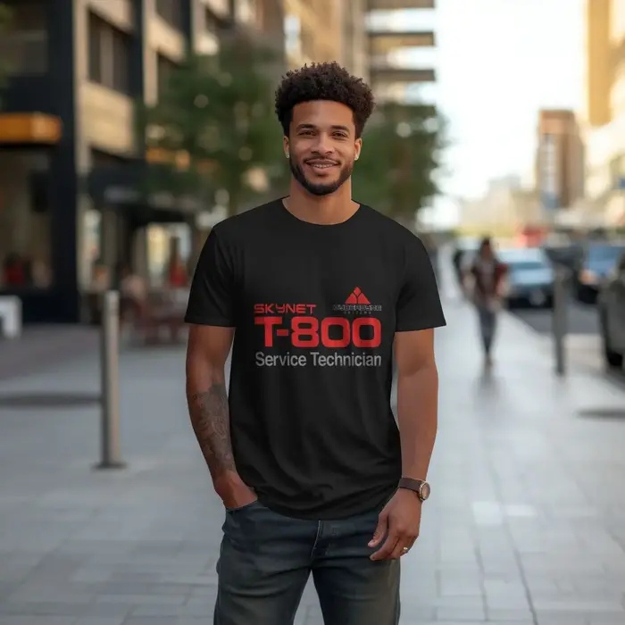 T-800 technicien T-Shirt hommes Terminator Cyberdyne Cyborg coton grands