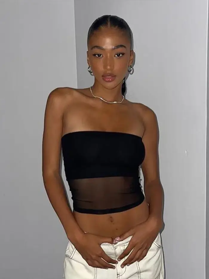 Corset en maille noir pour femmes