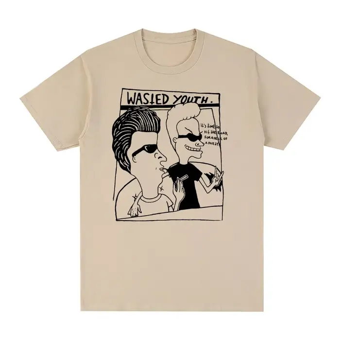 Beavis Butthead Vintage T-shirt unisexe nouvelle mode coton hommes
