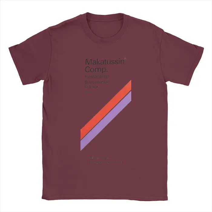 Hommes T-Shirts Makatussin Comp 80ml étiquette Vintage coton t-shirt à manches courtes drôle