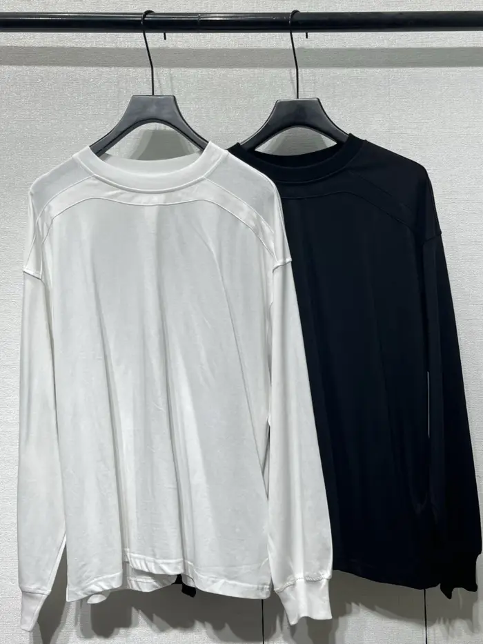 RO déconstruction épissage coupe couleur unie manches T-shirt hommes femmes haute qualité coton T petit haut t-shirts