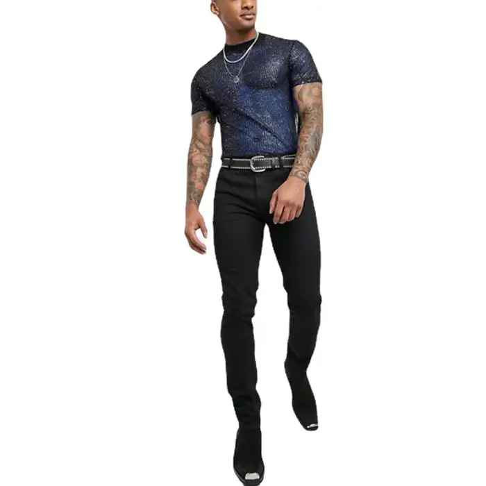 T-shirt à Manches Courtes en Maille pour Homme