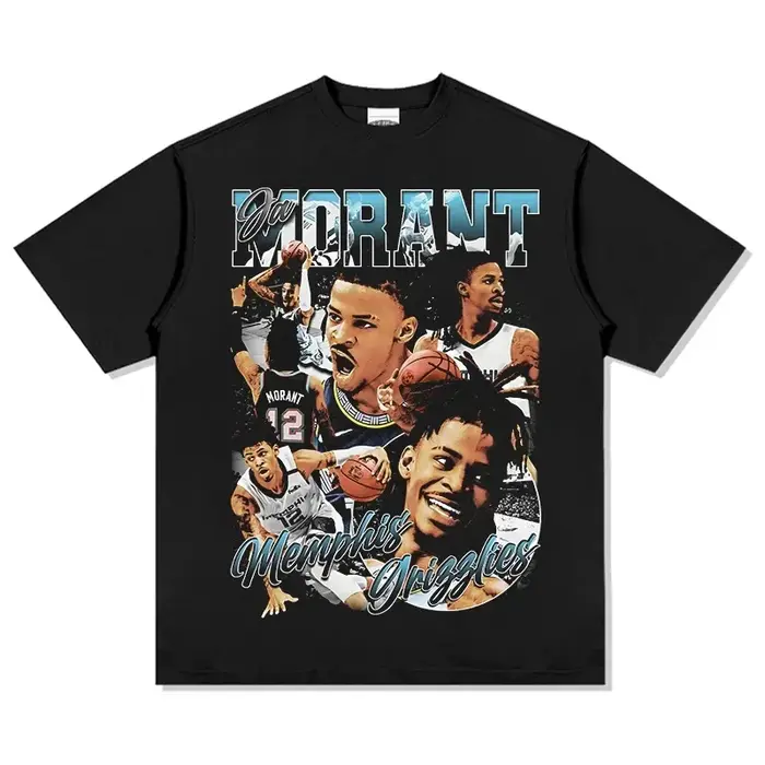 T-shirts Oversize Homme Imprimés Basketball Streetwear Américain Manches Courtes Hip-Hop Y2K Décontractés Col Rond Hauts Cool pour Garçons