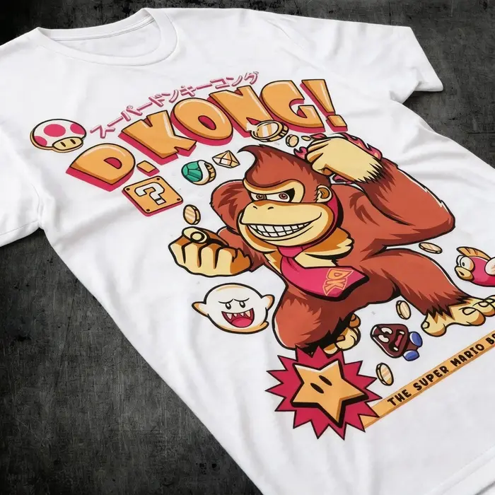 T-shirt DK Arcade pour hommes et femmes, en pur coton, ample et tendance, col rond, haut décontracté