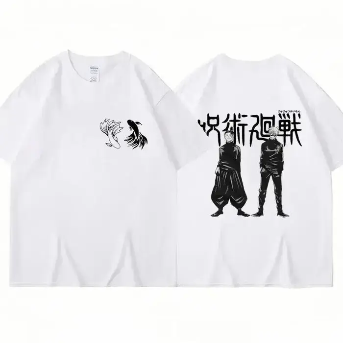 T-shirt Anime Juj Kaisen Satoru Gojo Geto, style unisexe de luxe haut de gamme, pour hommes et femme