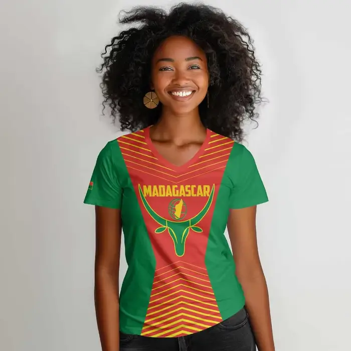 T-shirt décontracté léger à imprimé Madagascar