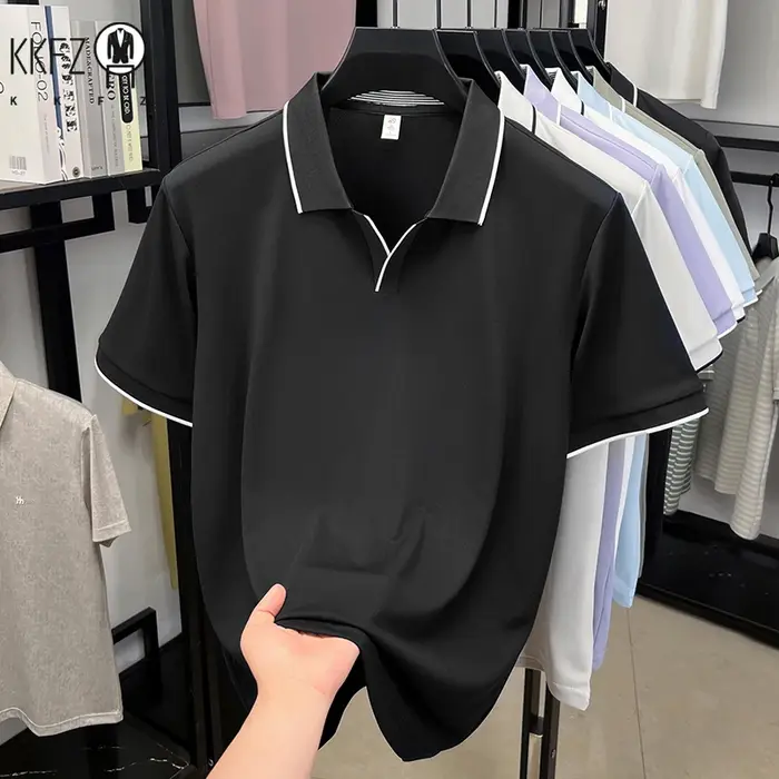Polo à revers infroissable pour homme