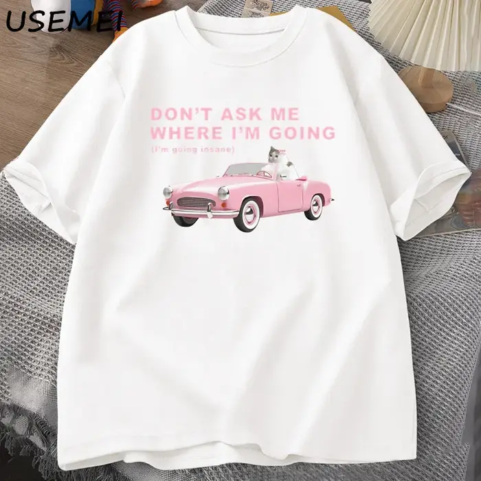 Je vais l'intérieur drôle chat Meme imprimé t-shirts pour hommes femmes stupide laid T-shirt non accru santé mentale