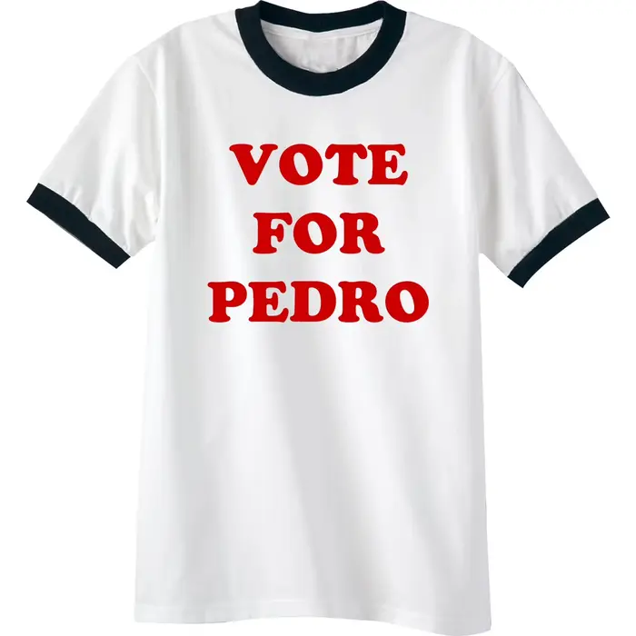 T-shirt Napoleone Dynamite Vote For Pedro pour parents et enfants, décontracté, simple, à manches co