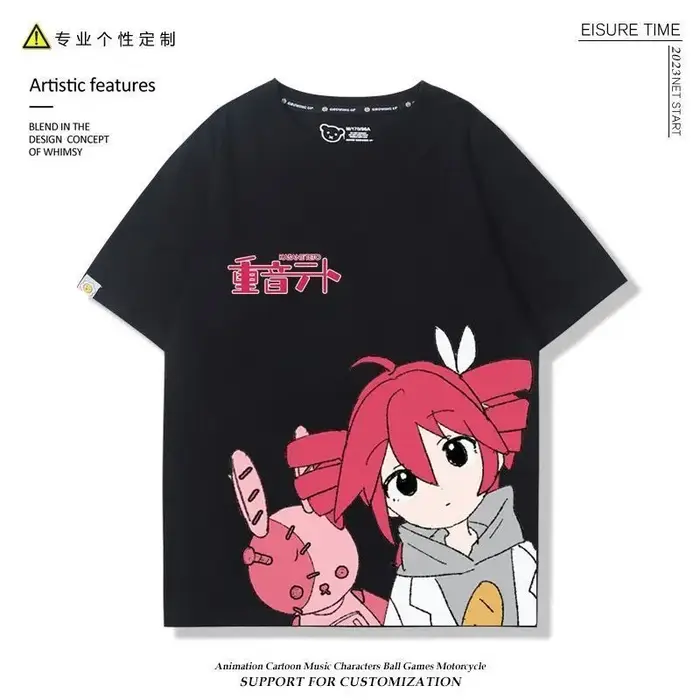 Kasane Teto teto Anime T-Shirt été hommes T-Shirt décontracté femmes col rond manches courtes t-shirts vêtements t-shirts Cosplay cadeau d'anniversaire