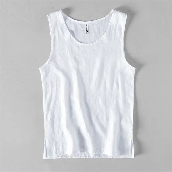 Débardeur en lin fin pour hommes, grande taille, Streetwear, Vintage, décontracté, Harajuku, respira