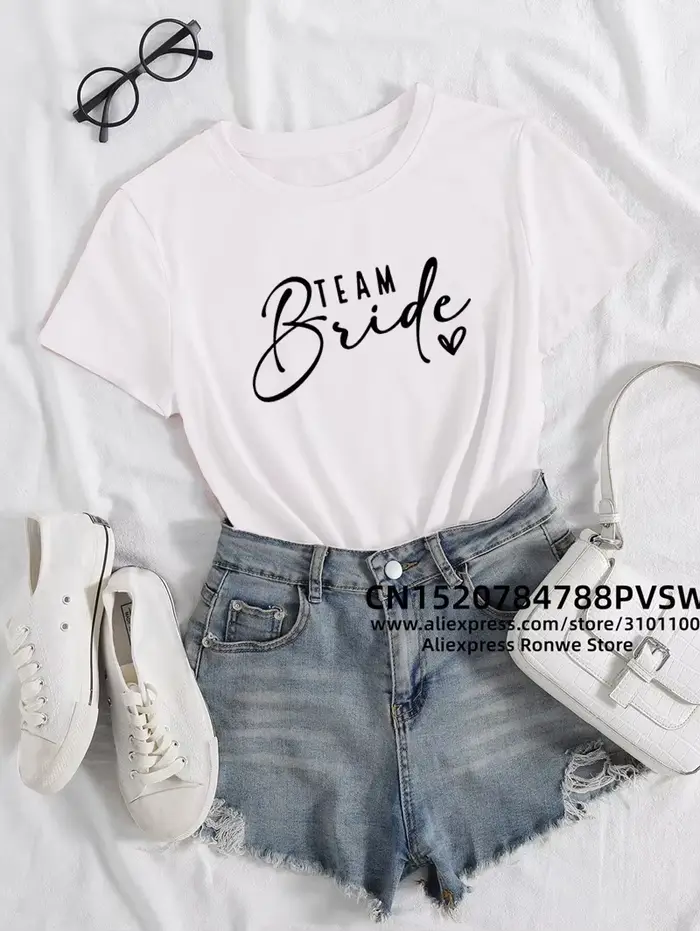 T-shirt Team Bride Coussins Evjf Hen pour femme